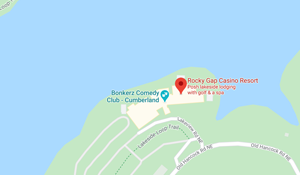 Screenshot of the Rocky Gap Casino location